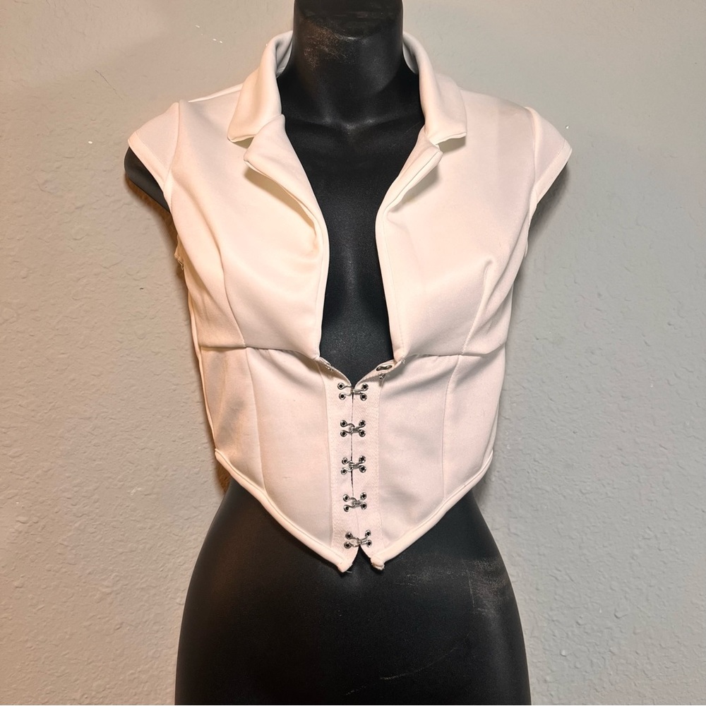 White Bustier Style Top